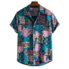 Cotton And Linen Printed Pocket Button-down Shirt sold by Shopnova