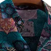 Cotton And Linen Printed Pocket Button-down Shirt sold by Shopnova