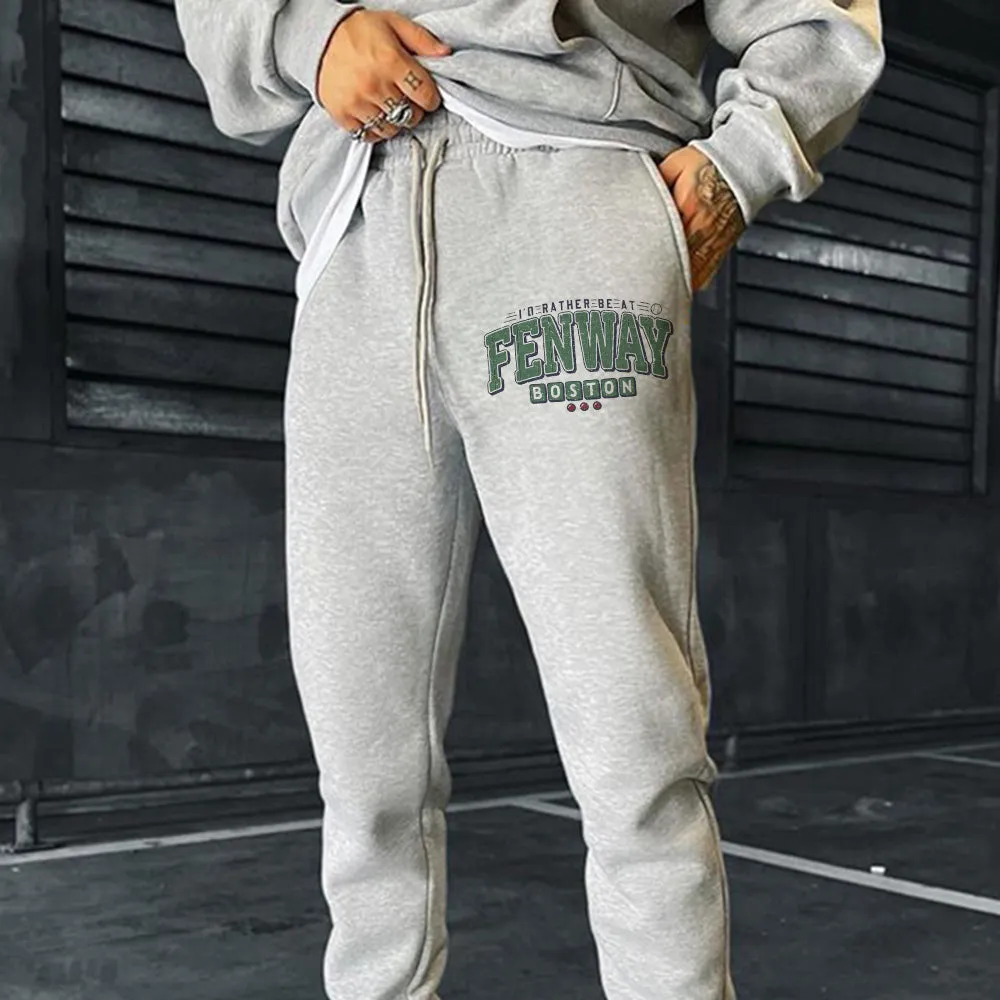 Fenway Boston Men's Elastic Waistband Fleece Sweatpants sold by Shopnova product image thumbnail 2