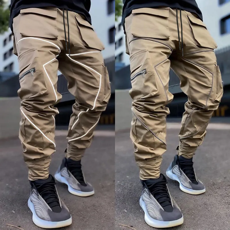 Men's Reflective Fashion Cargo Pants sold by Shopnova