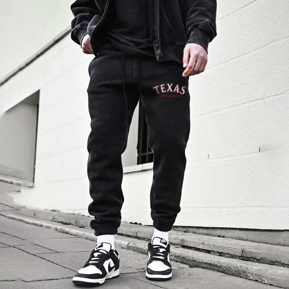 Texas Men's Casual Streetwear Sweatpants sold by Shopnova