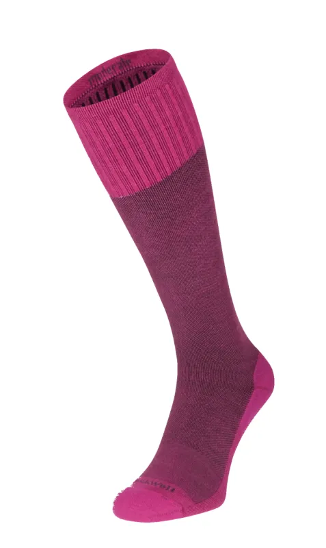 The Basic Women Moderate Compression Socks Raspberry sold by Sockwell