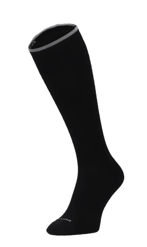 Featherweight Fancy Women Moderate Compression Socks Black Solid sold by Sockwell