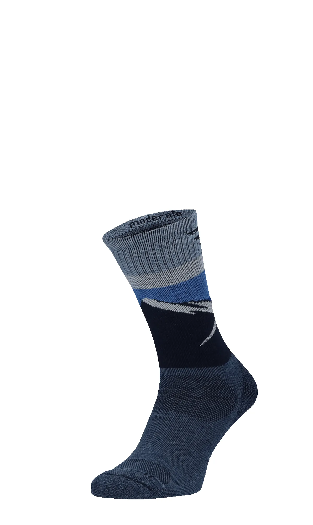 Modern Mountain Crew Men Compression Hiking Socks Denim sold by Sockwell
