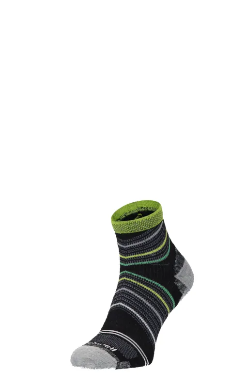 Pacer Quarter Men Compression Sports Socks Black sold by Sockwell