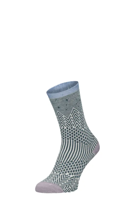 Mountain Jaquard Women’s Socks Blue Ridge Simmer sold by Sockwell