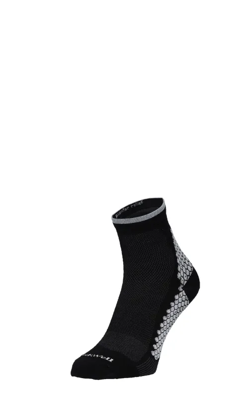 Plantar Sport Quarter Women Heel Spurs Socks Black sold by Sockwell