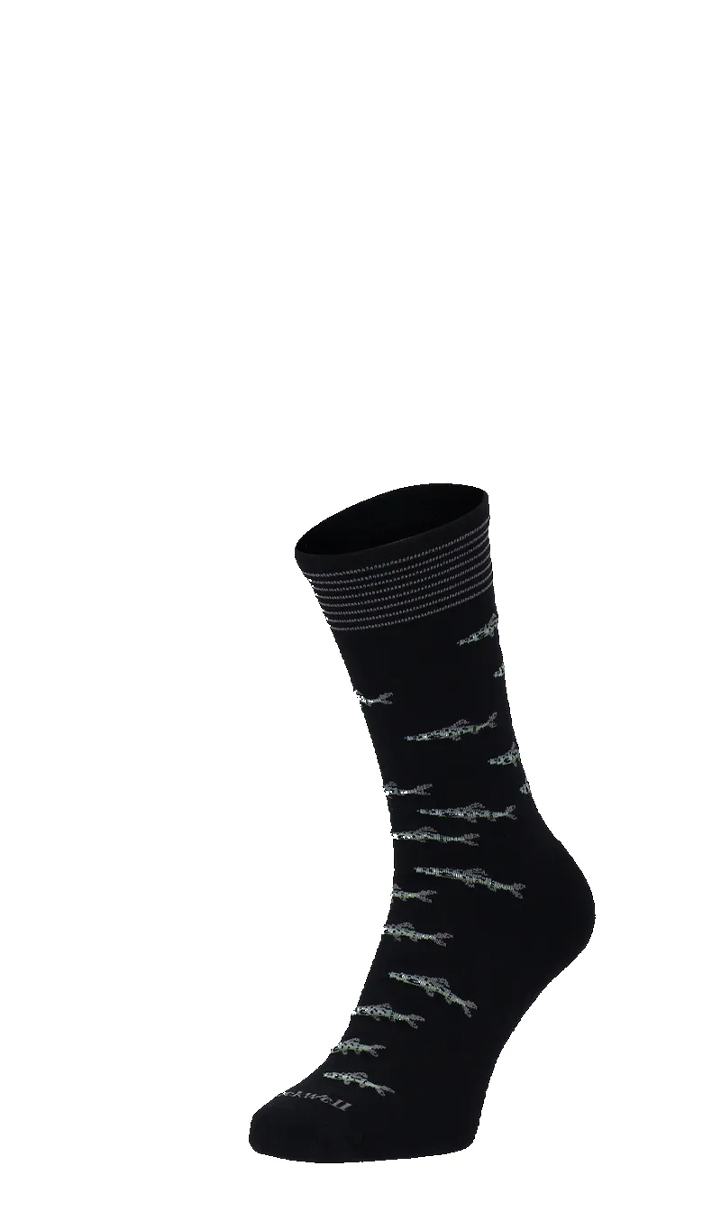 Gone Fishin Men’s Socks Black sold by Sockwell
