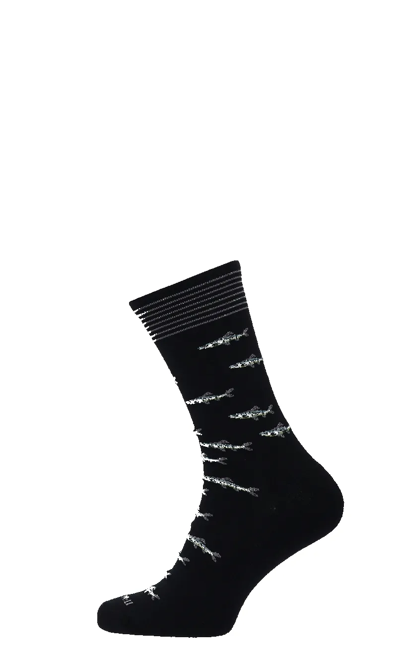 Gone Fishin Men’s Socks Black sold by Sockwell product image thumbnail 2