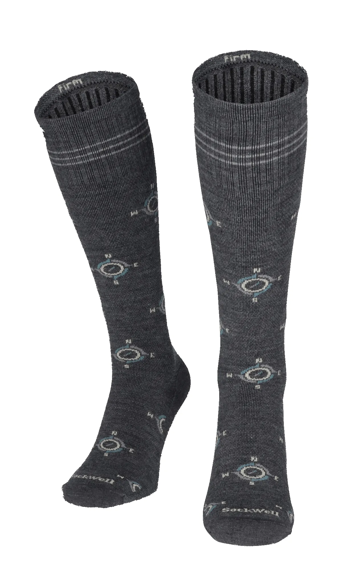 The Guide Men Firm Compression Socks Charcoal sold by Sockwell product image thumbnail 2