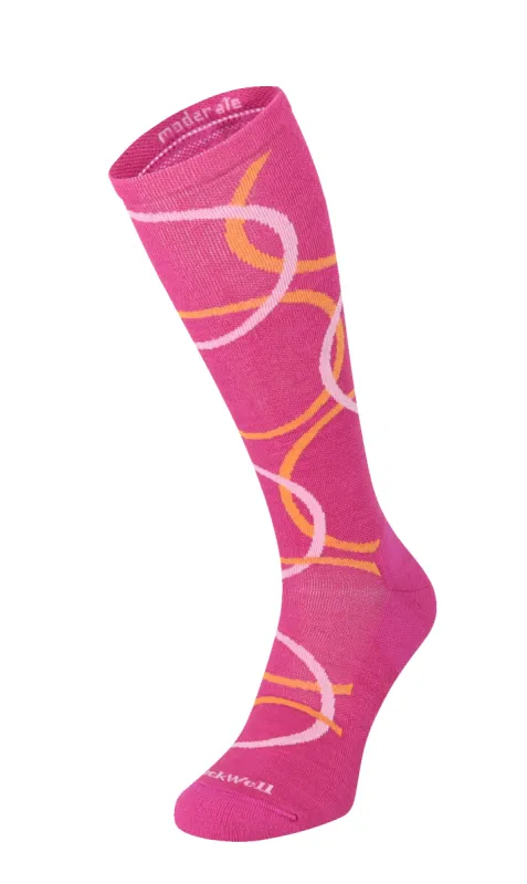 In The Loop Women's Moderate Compression Socks Raspberry sold by Sockwell
