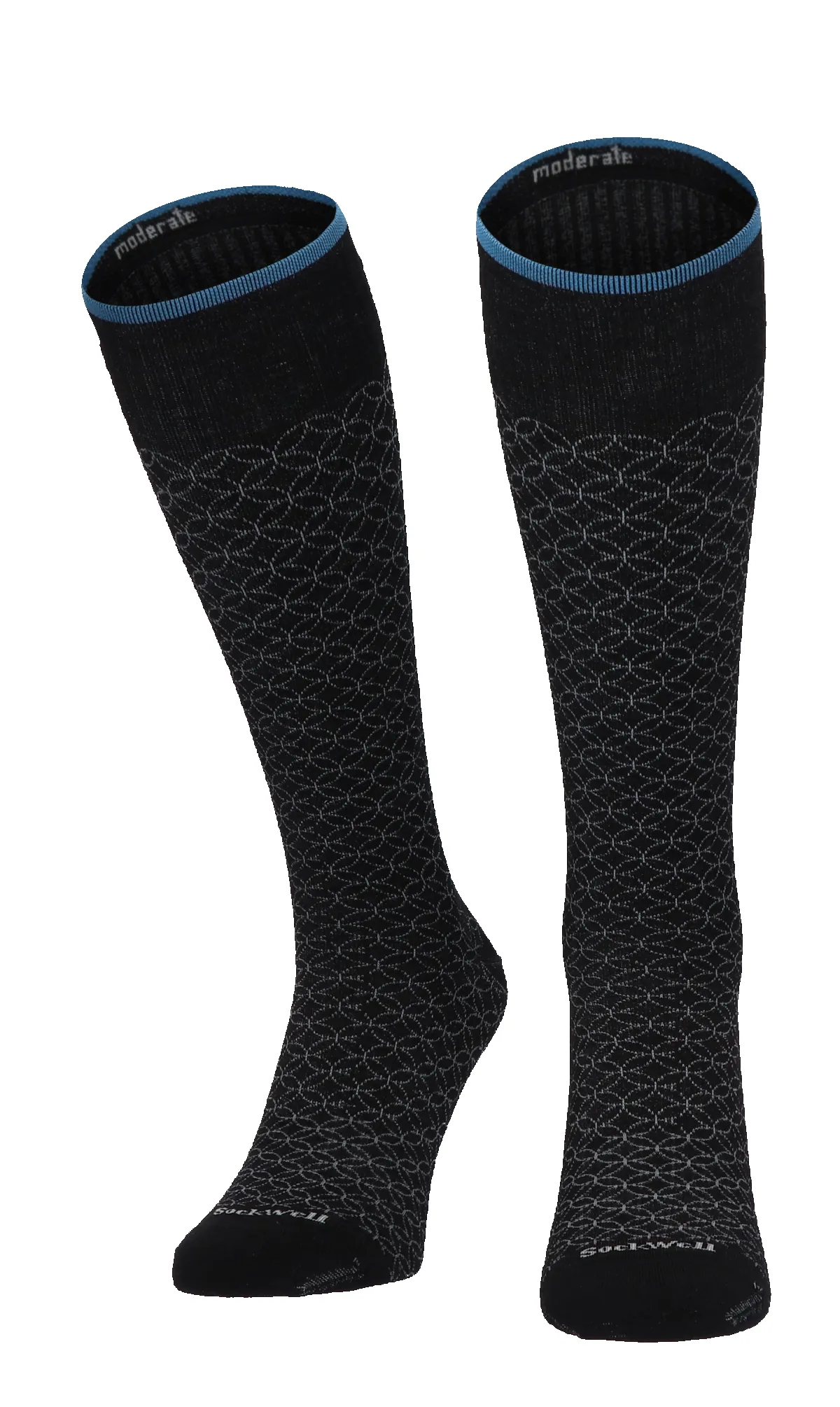 Featherweight Fancy Women Moderate Compression Socks Black Multi sold by Sockwell product image thumbnail 2
