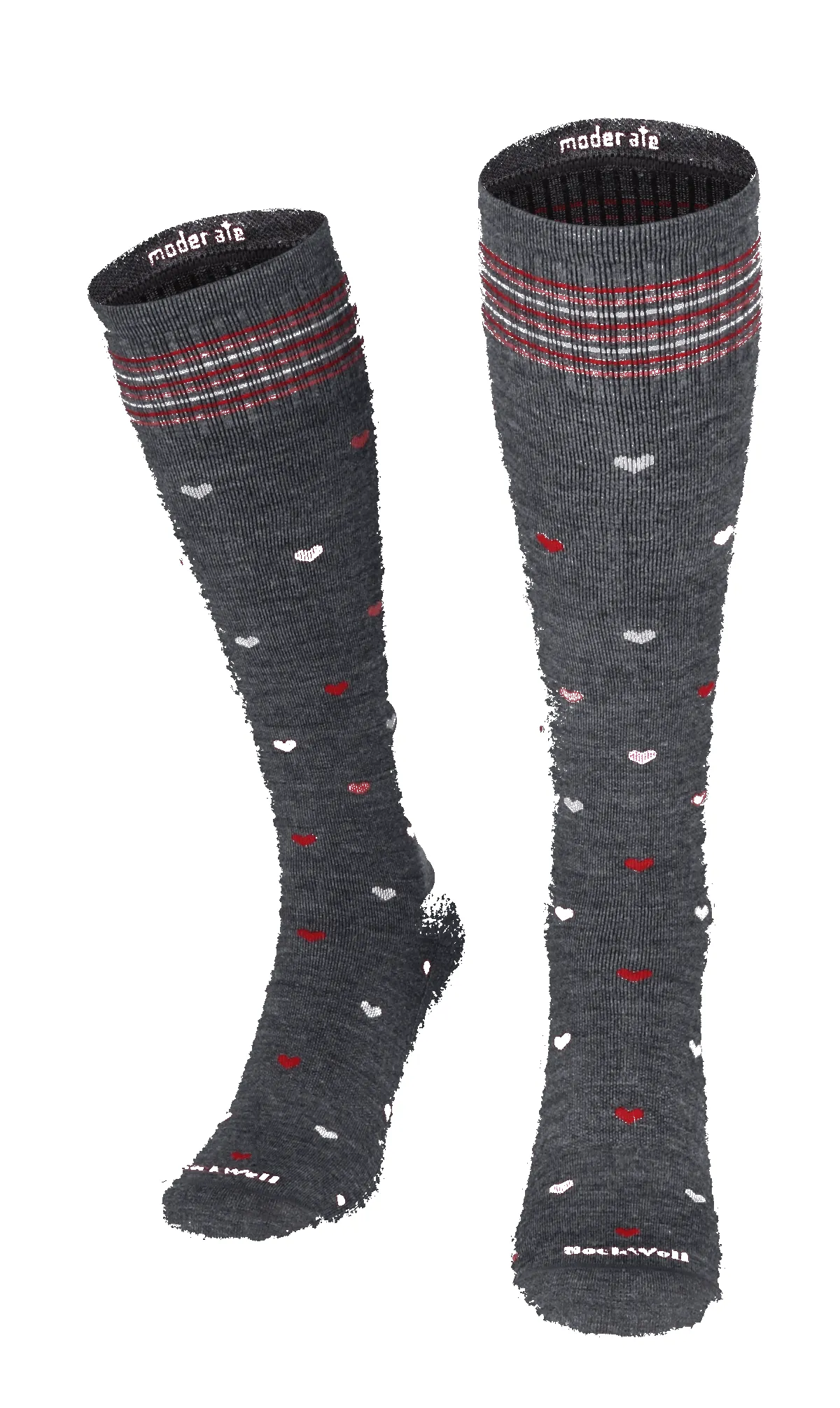 Full Heart Women Moderate Compression Socks Charcoal sold by Sockwell product image thumbnail 2