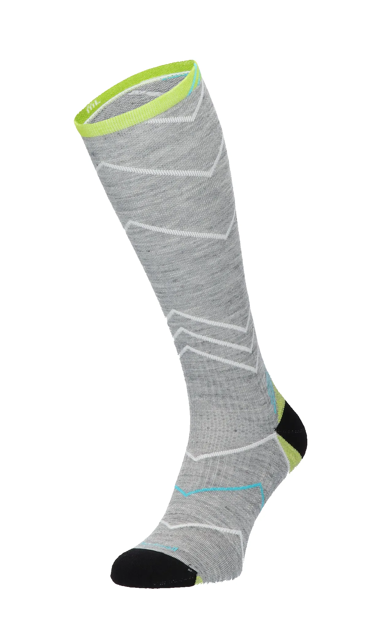Incline Knee High Women Compression Sports Socks Grey sold by Sockwell