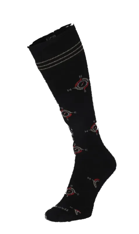 The Guide Men Firm Compression Socks Black sold by Sockwell