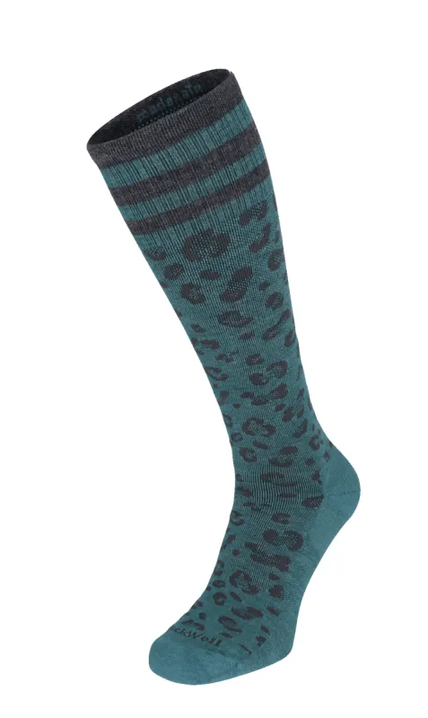 Leopard Women Moderate Compression Socks Mineral sold by Sockwell