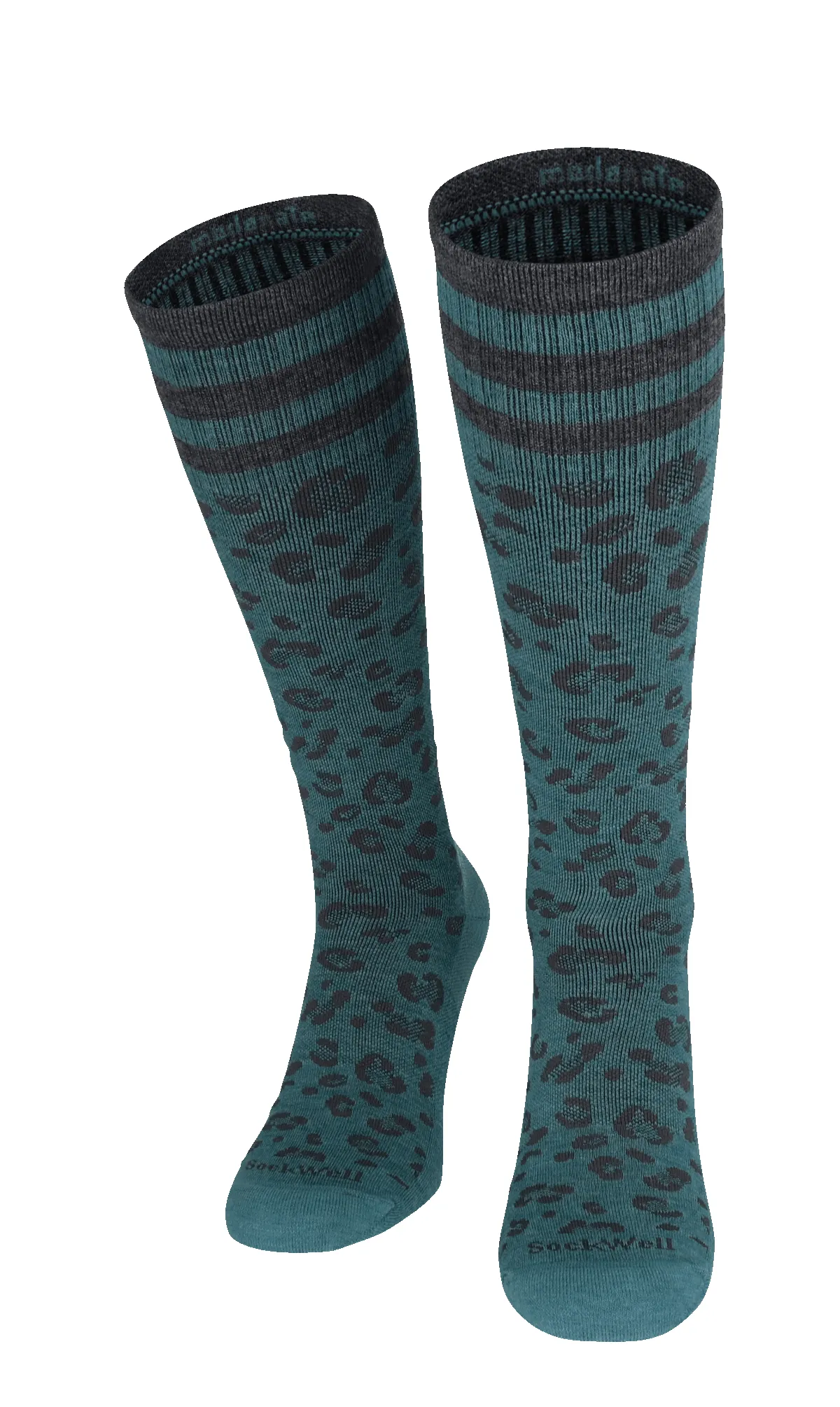 Leopard Women Moderate Compression Socks Mineral sold by Sockwell product image thumbnail 2