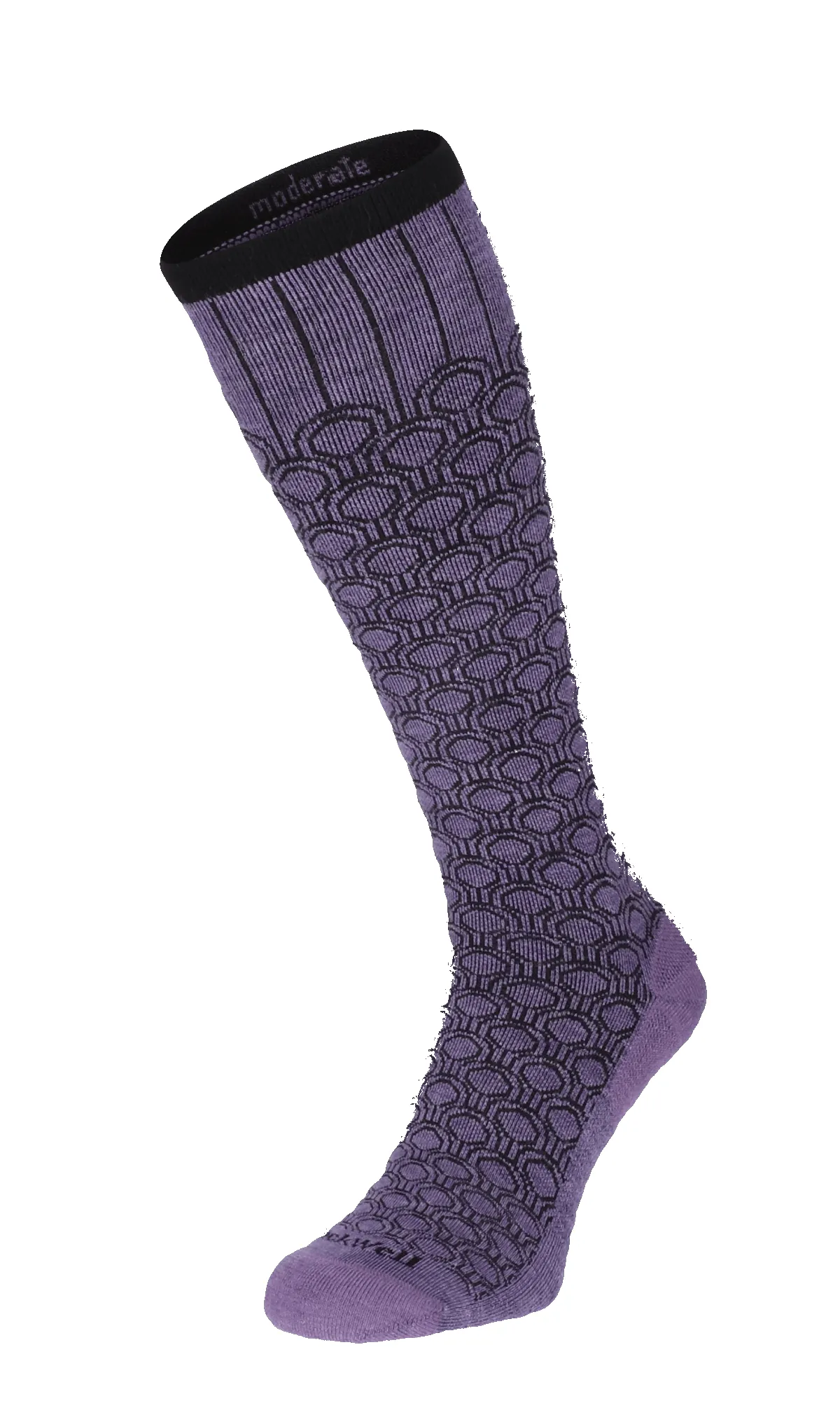 Deco Dot Women Moderate Compression Socks Plum sold by Sockwell