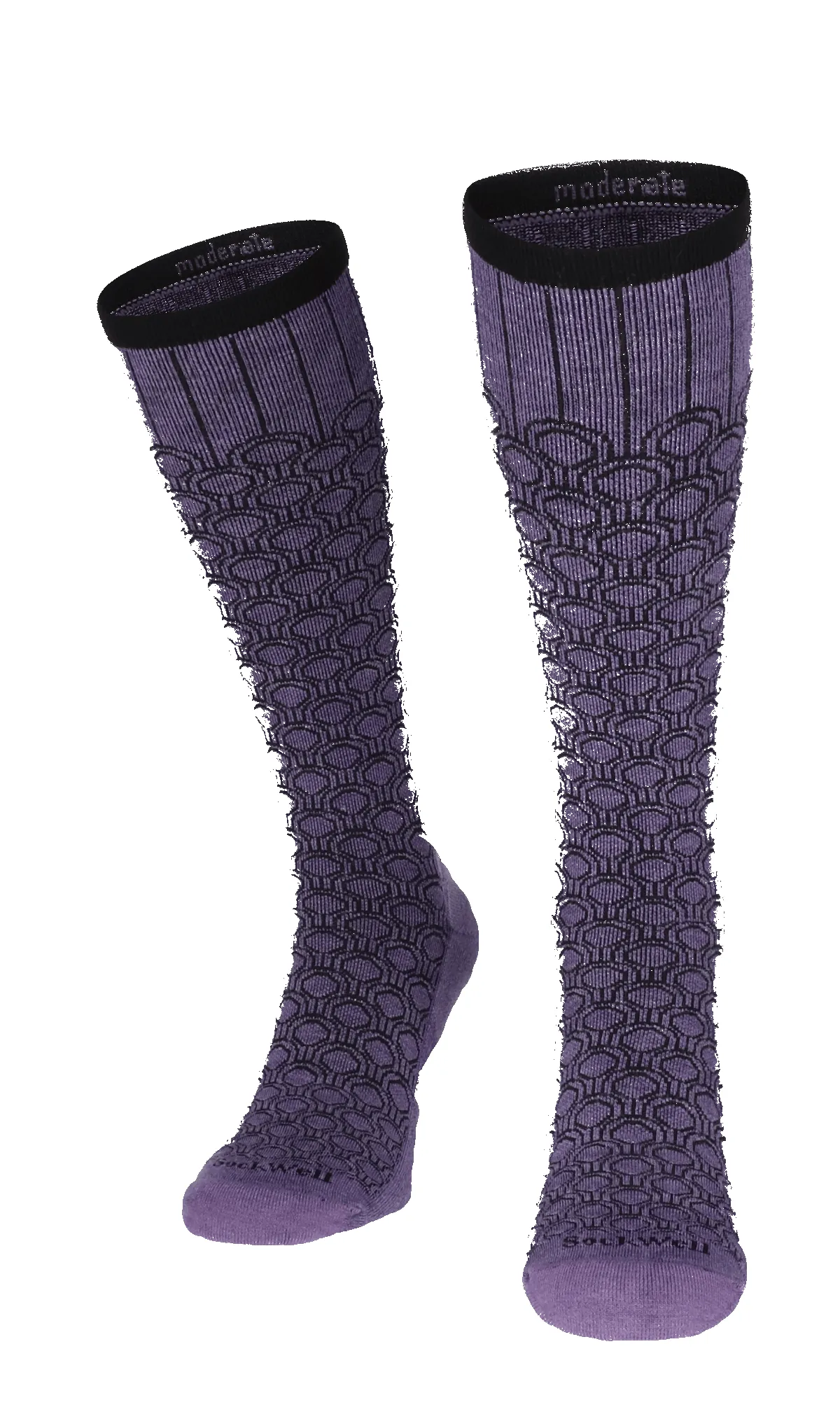 Deco Dot Women Moderate Compression Socks Plum sold by Sockwell product image thumbnail 2