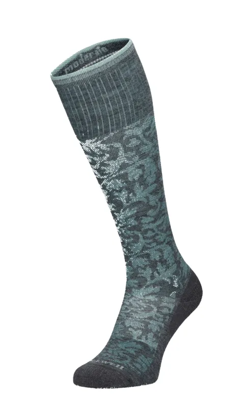 Damask Women Moderate Compression Socks Charcoal sold by Sockwell