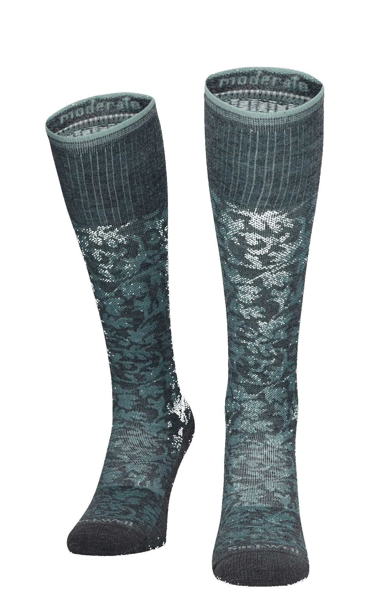 Damask Women Moderate Compression Socks Charcoal sold by Sockwell product image thumbnail 2