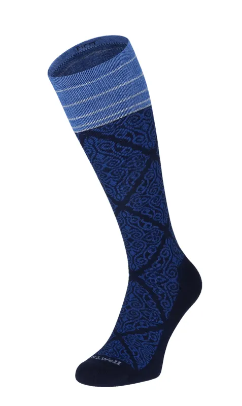 The Raj Women Firm Compression Socks Navy sold by Sockwell