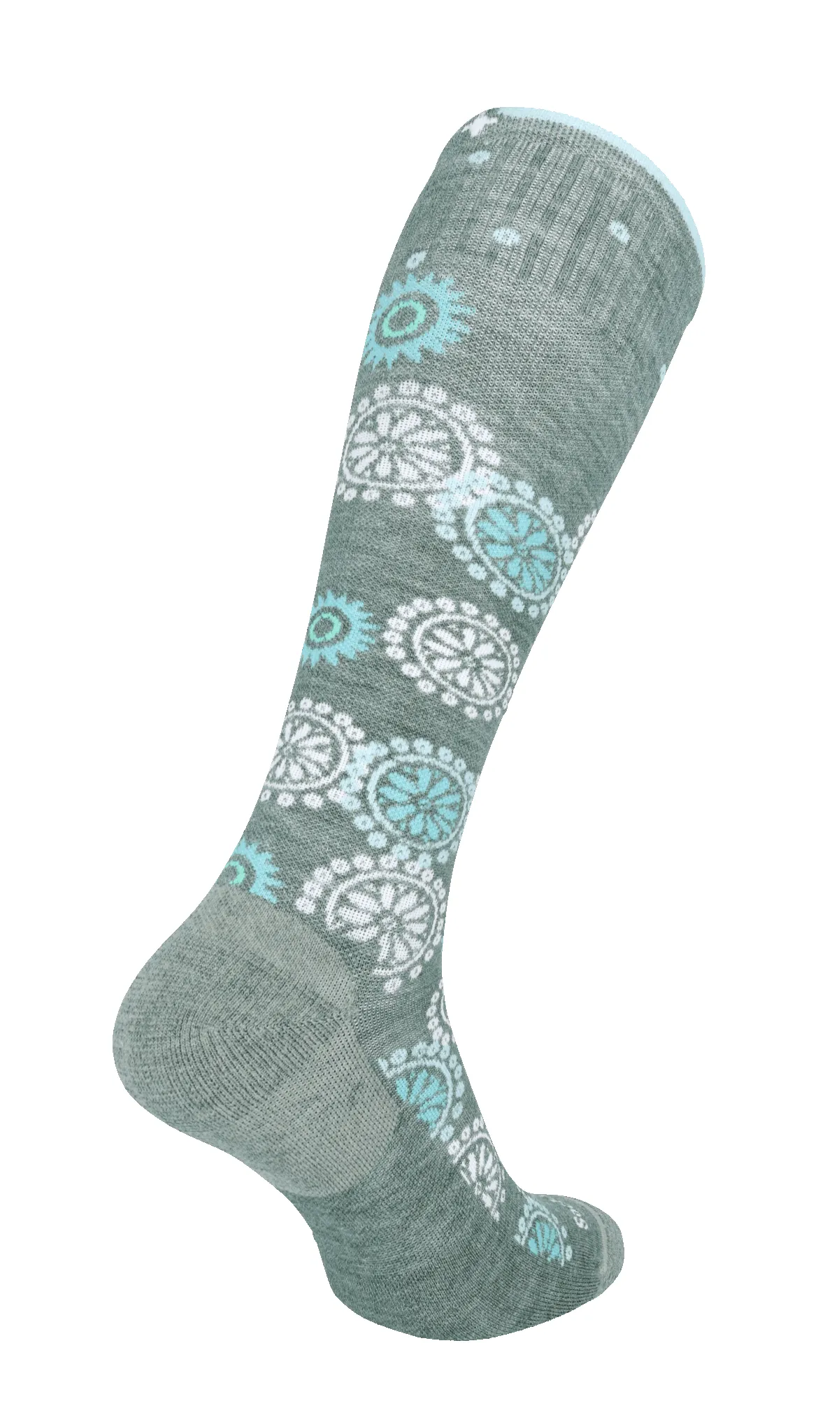 Block Print Women Moderate Compression Socks Juniper sold by Sockwell product image thumbnail 4