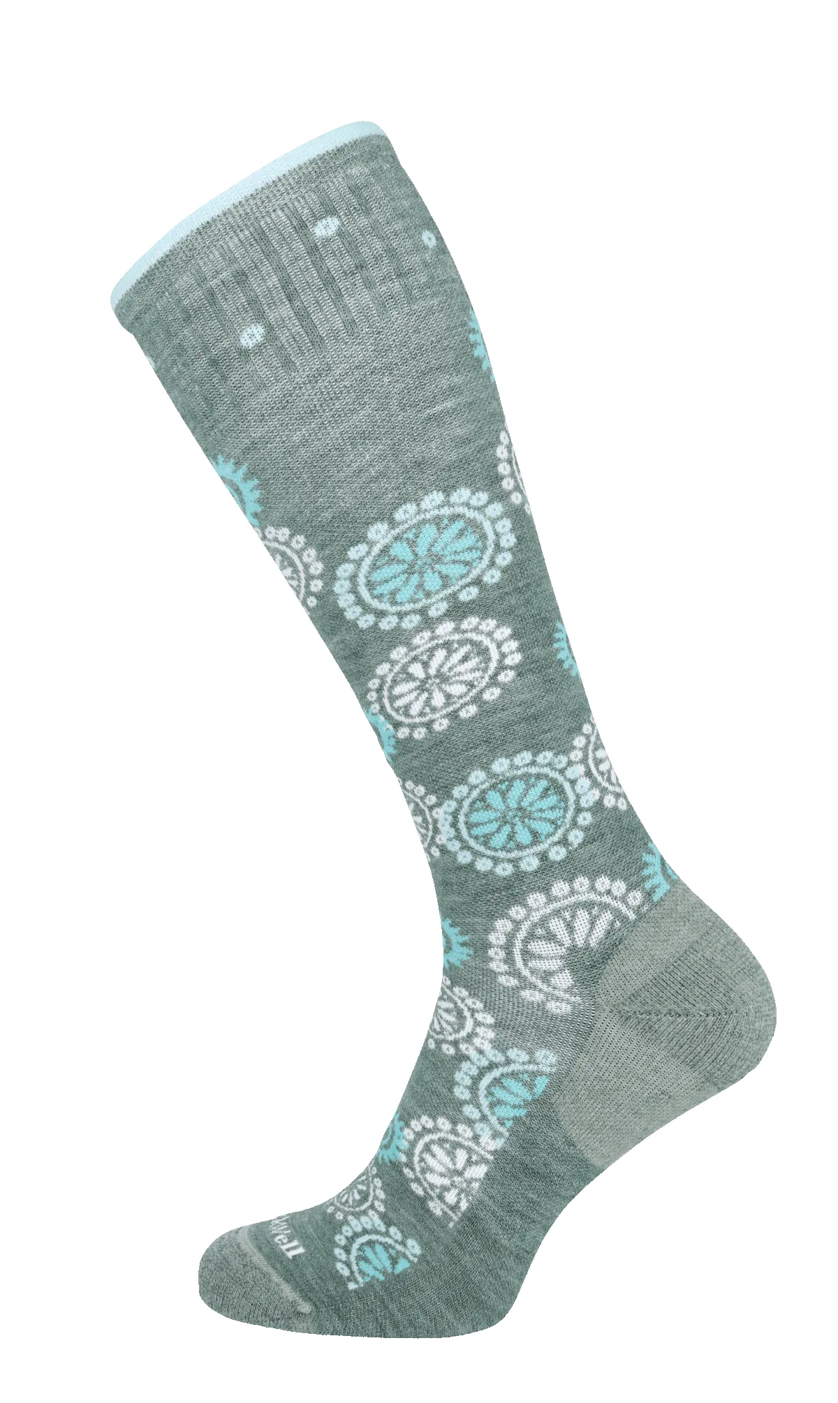 Block Print Women Moderate Compression Socks Juniper sold by Sockwell product image thumbnail 3