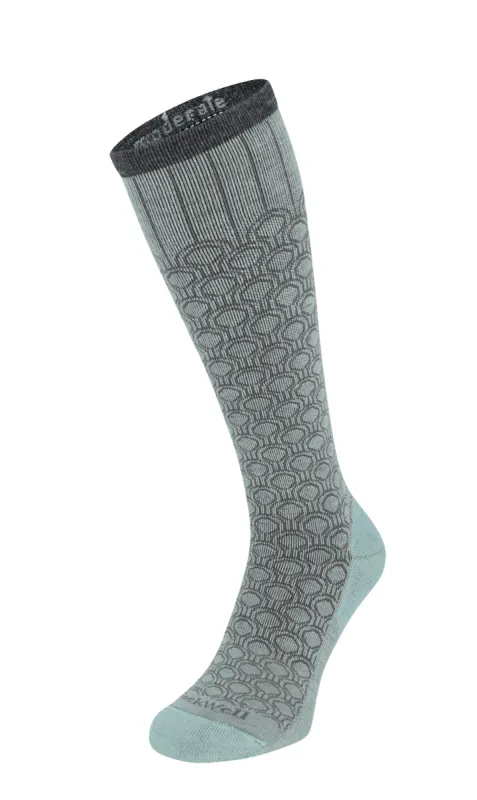 Deco Dot Women Moderate Compression Socks Celadon sold by Sockwell