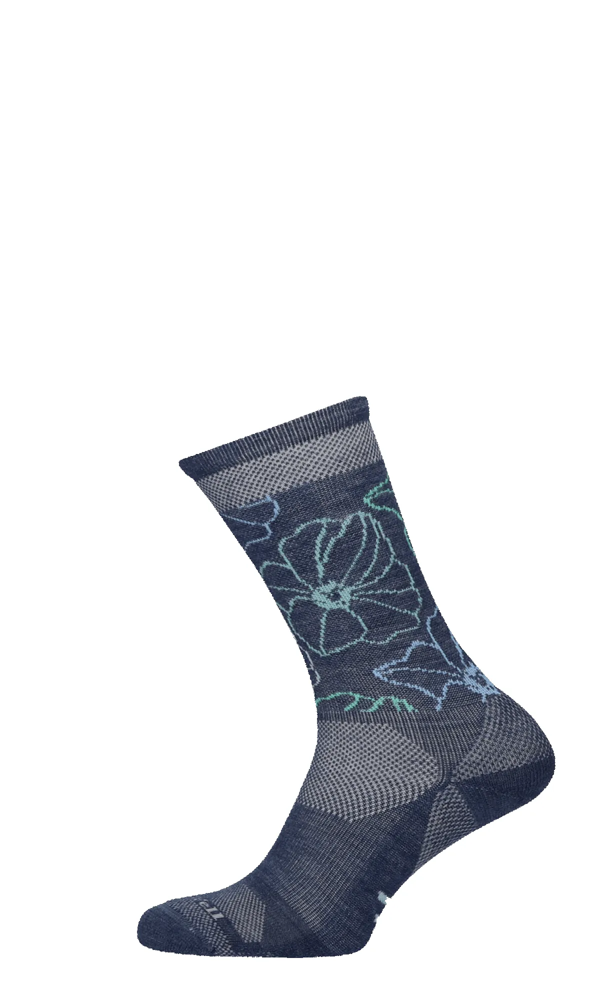 Petal Power Crew Women Compression Hiking Socks Denim sold by Sockwell product image thumbnail 3