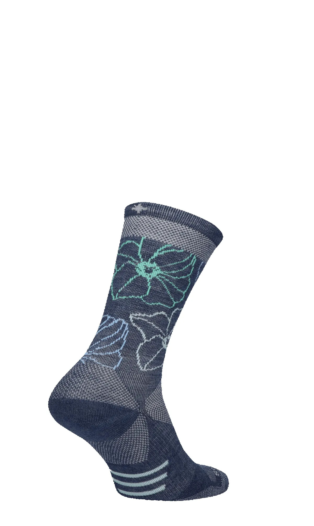 Petal Power Crew Women Compression Hiking Socks Denim sold by Sockwell product image thumbnail 4