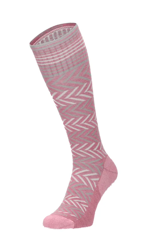 Chevron Women Moderate Compression Socks Lotus sold by Sockwell