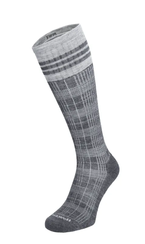 Tartan Men Firm Compression Socks Charcoal sold by Sockwell