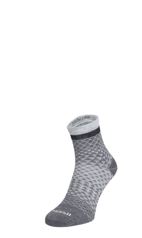 Plantar Ease Quarter Women Heel Spur Socks Charcoal sold by Sockwell
