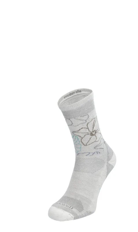 Petal Power Crew Women Compression Hiking Socks Natural sold by Sockwell