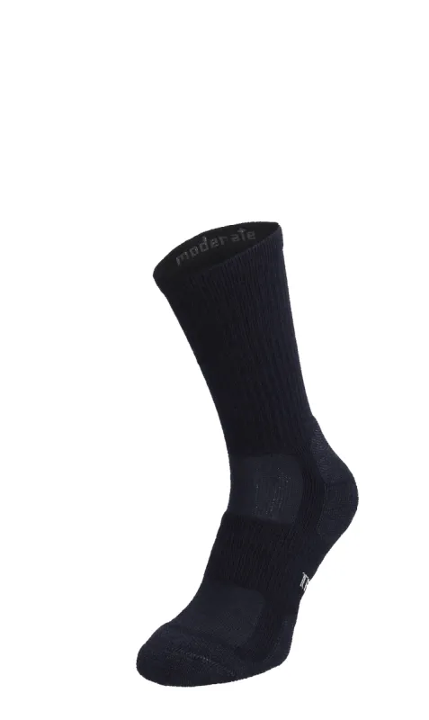 Walk About Crew Women Compression Hiking Socks Black sold by Sockwell
