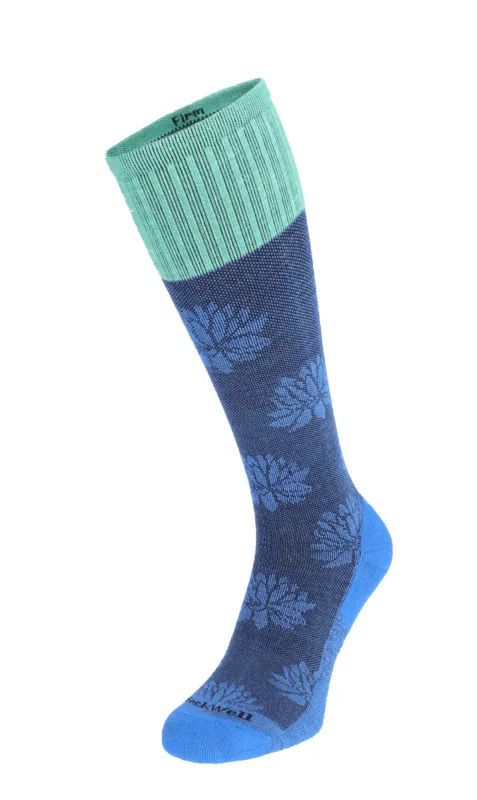 Lotus Lift Women Firm Compression Socks Ocean sold by Sockwell