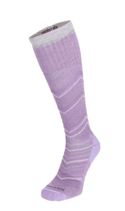 Full Flattery Women Moderate Compression Socks Lavender sold by Sockwell