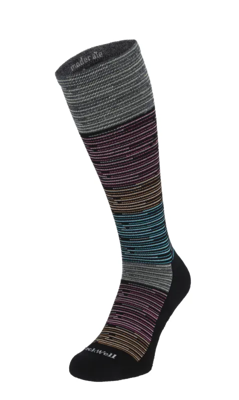 Good Vibes Women Moderate Compression Socks Black sold by Sockwell
