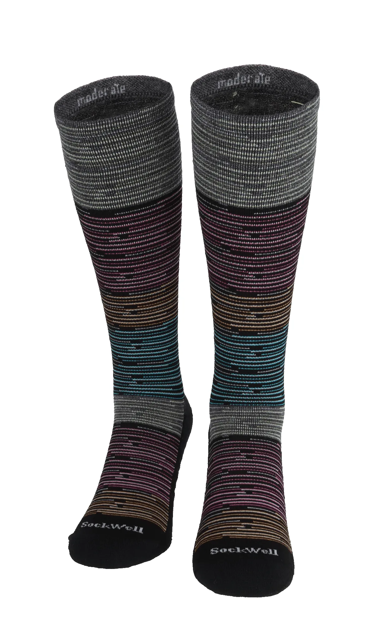 Good Vibes Women Moderate Compression Socks Black sold by Sockwell product image thumbnail 2