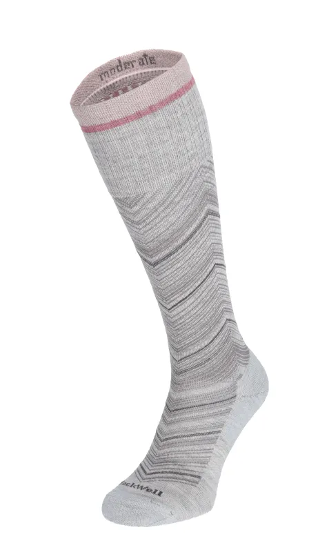Full Flattery Women Moderate Compression Socks Ash sold by Sockwell