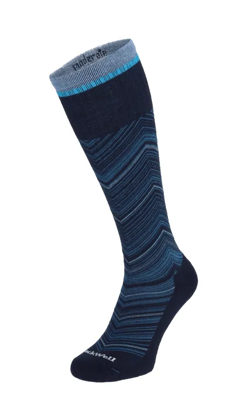 Full Flattery Women Moderate Compression Socks Navy sold by Sockwell