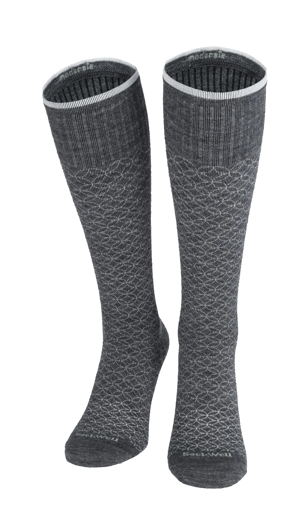 Featherweight Fancy Women Moderate Compression Socks Charcoal sold by Sockwell product image thumbnail 2