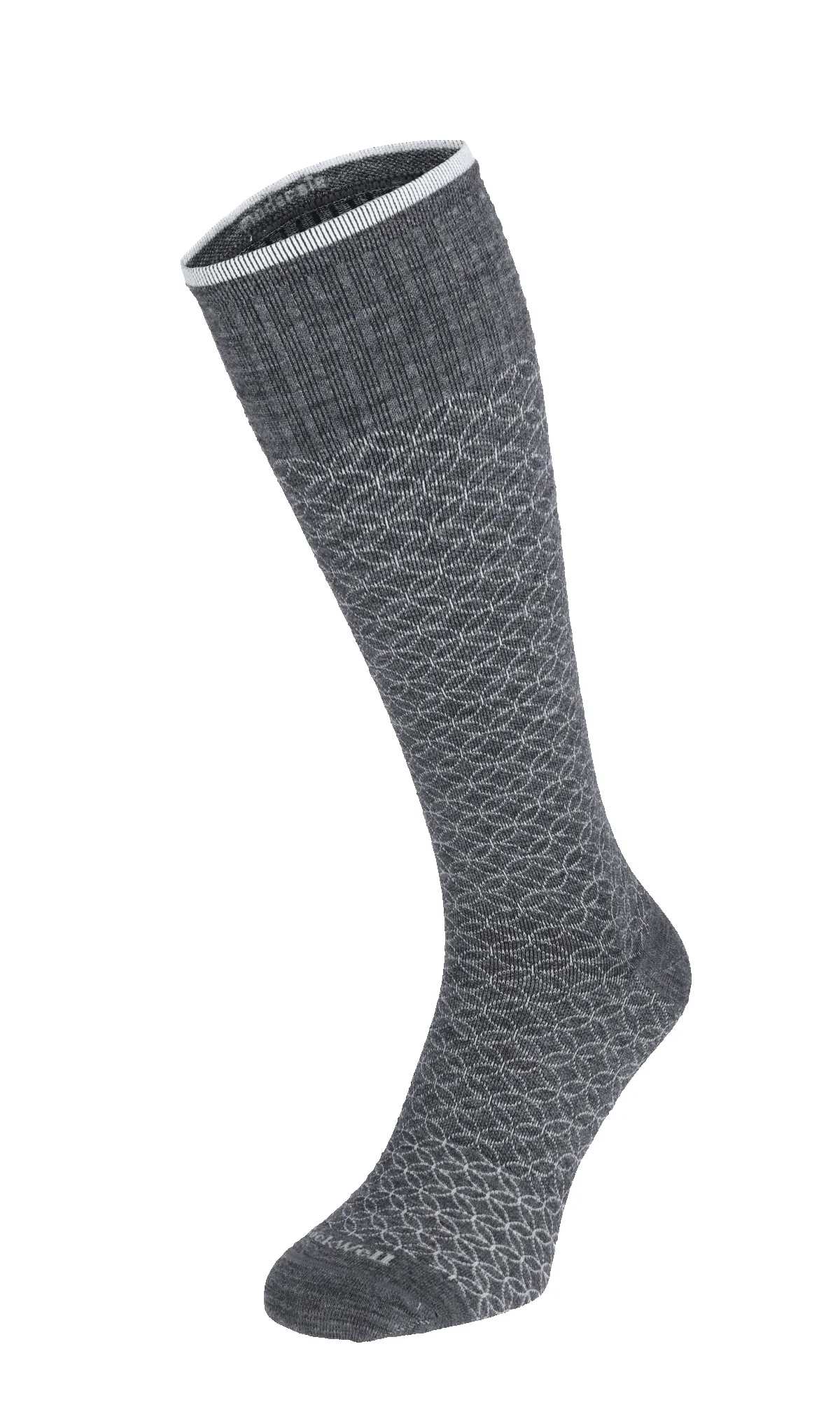 Featherweight Fancy Women Moderate Compression Socks Charcoal sold by Sockwell