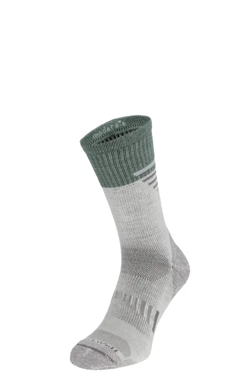 Ascend II Crew Men Compression Hiking Socks Natural sold by Sockwell