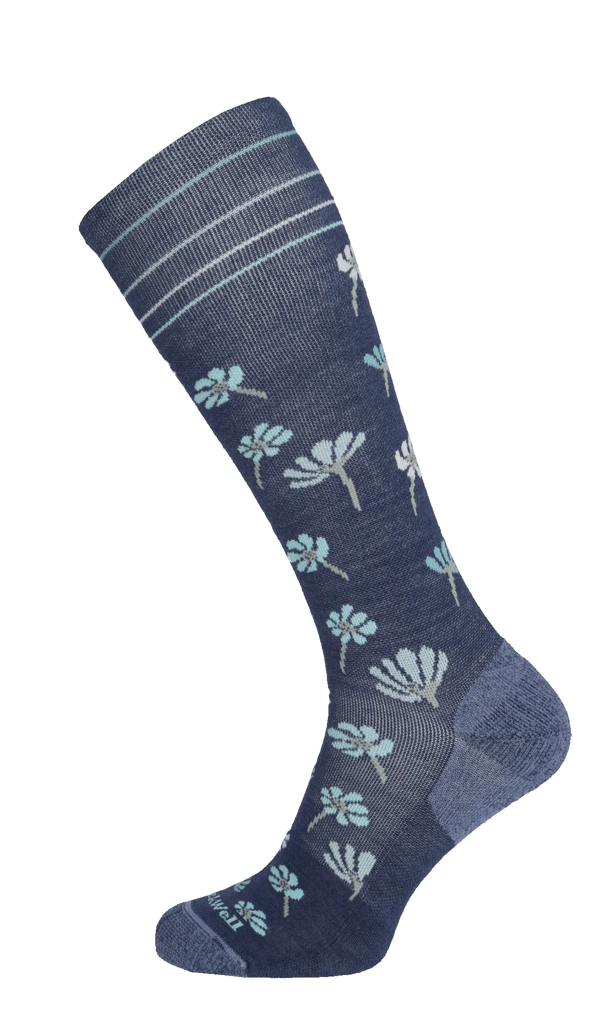 Field Flower Women Moderate Compression Socks Denim sold by Sockwell product image thumbnail 3