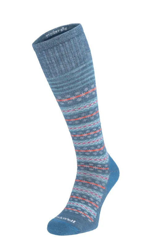 Mini Fairisle Women Moderate Compression Socks Blueridge sold by Sockwell
