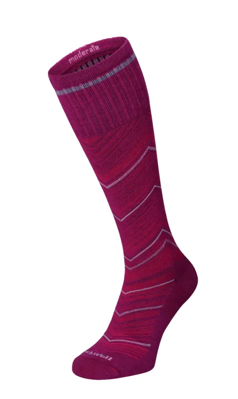 Full Flattery Women Moderate Compression Socks Violet sold by Sockwell