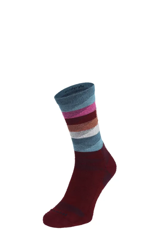 Peaks Women Compression Hiking Socks Cranberry sold by Sockwell