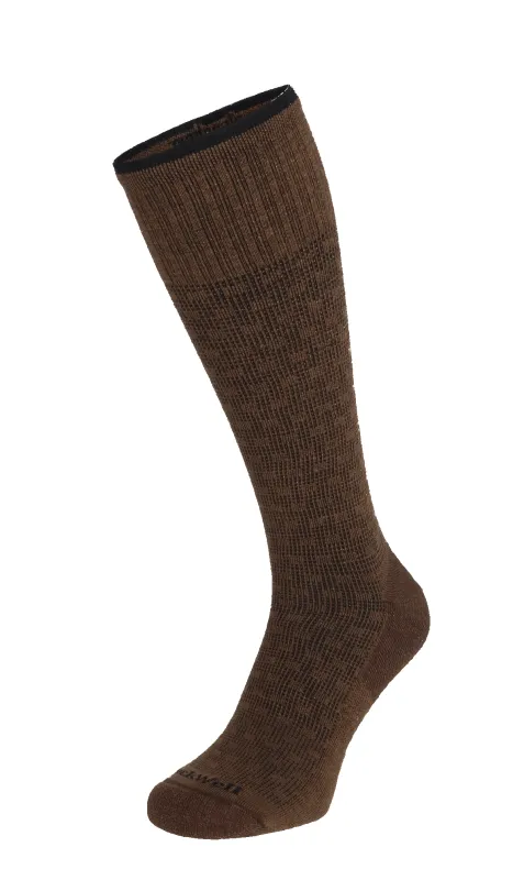 Shadow Box Men Moderate Compression Socks Bark sold by Sockwell